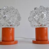 Paire de lampes de table ou murales du milieu du siècle/ Kamenický Šenov, 1970, 's