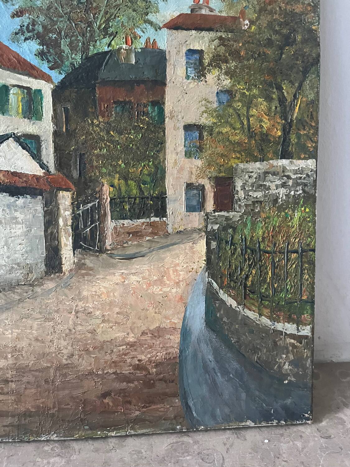 Paris Montmartre cabaret Lapin Agile, oil on canvas 1965