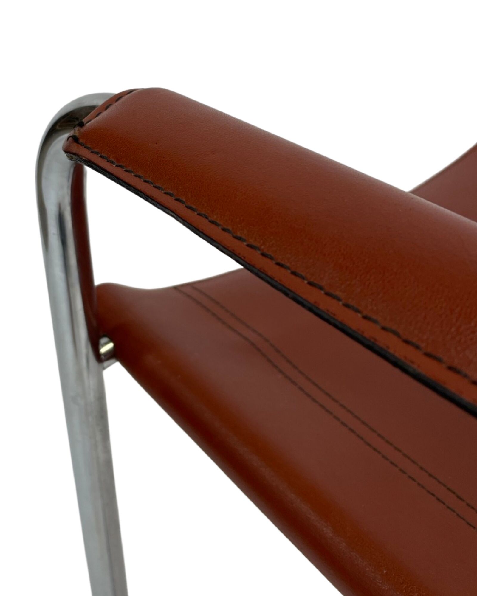 Set of 4 Bauhaus cantilever chairs cognac leather and chrome Design