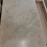 Dressing table with white marble top + chair