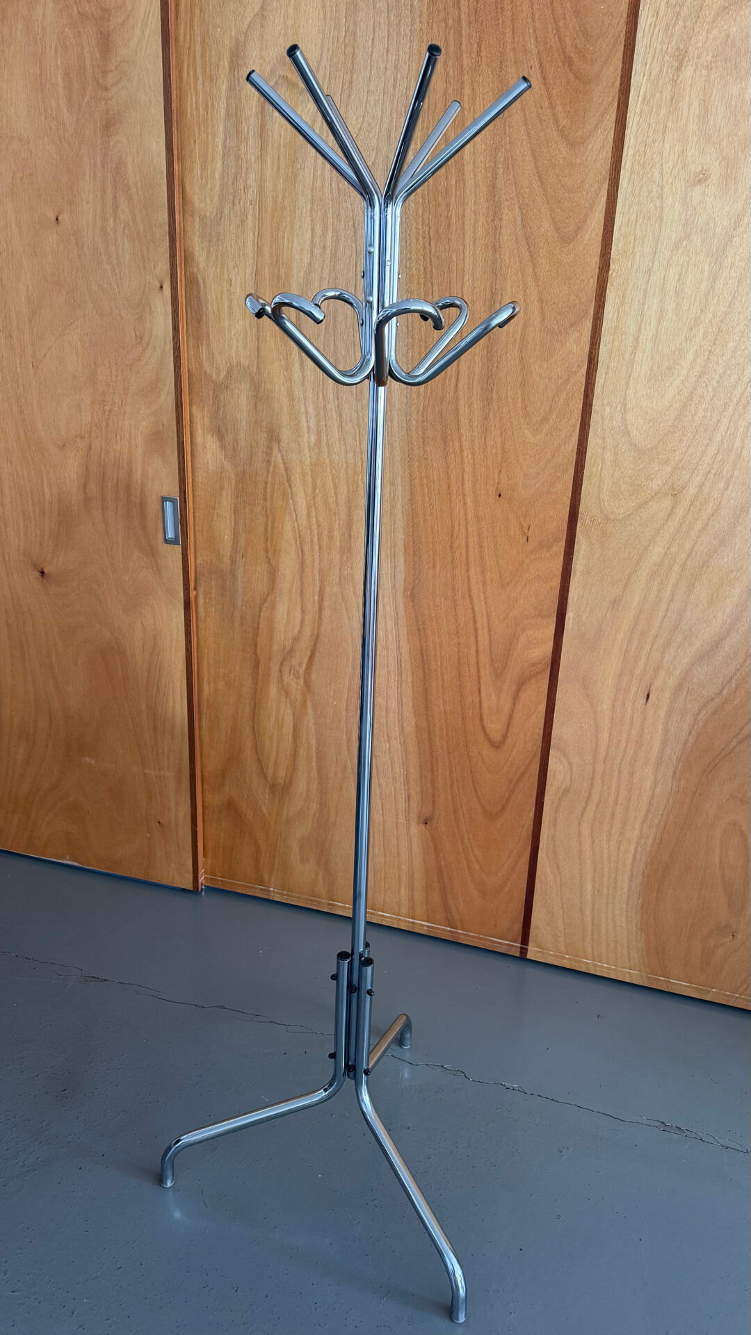 Portemanteau perroquet métal chromé