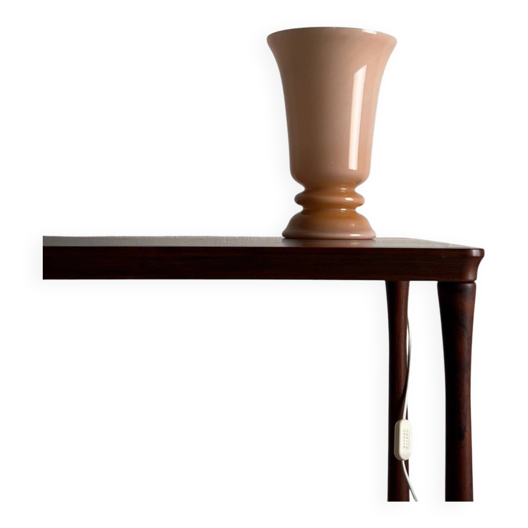 Nude milk glass table lamp | Sweden | 1960s