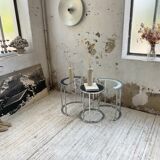 Trio of 70s chrome consoles