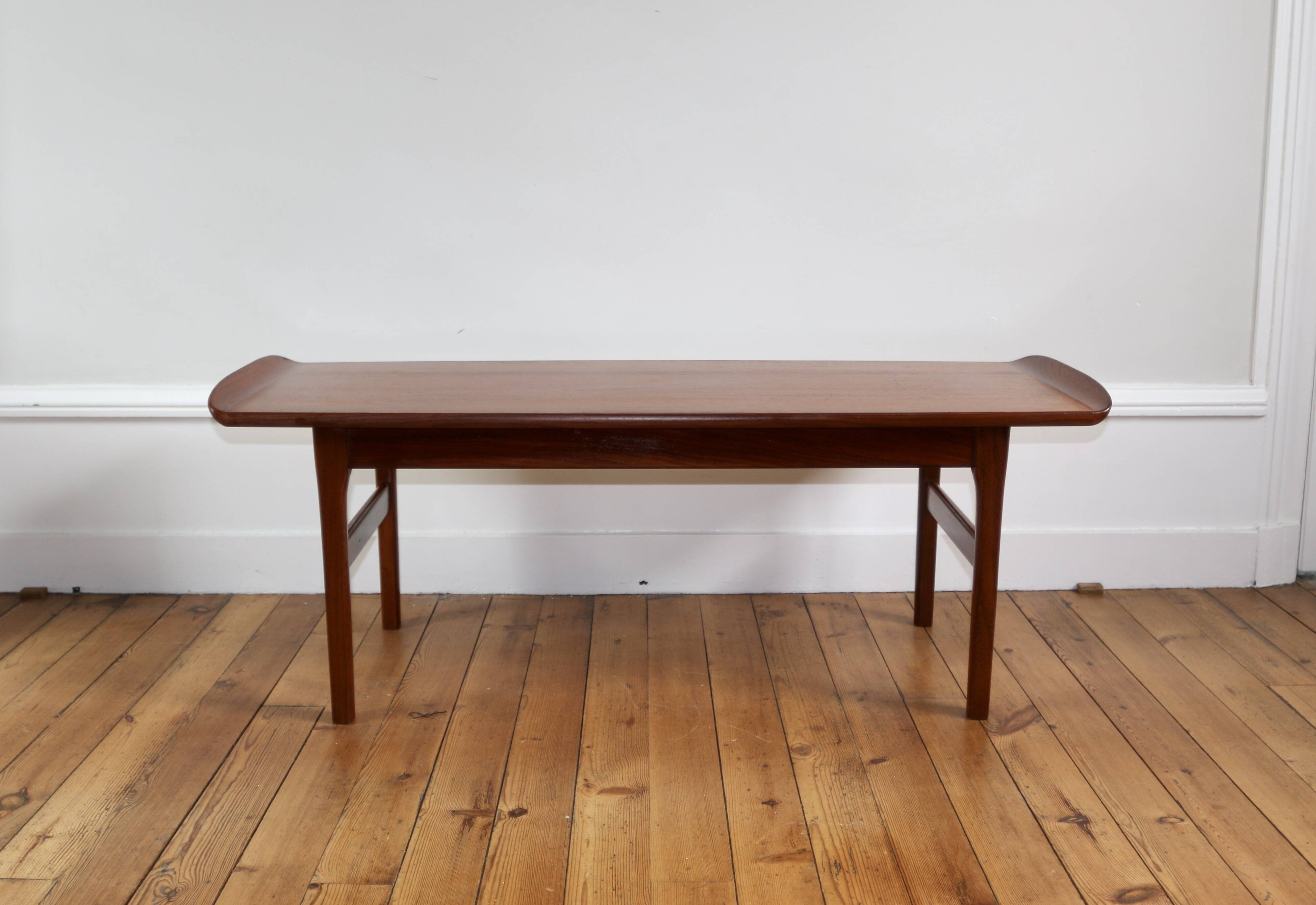 Table basse scandinave vintage teck, 1960