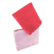 Duo set, consisting of two large pink-dyed cotton and linen towels, embroidered, TK monograms