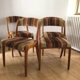 Series of 4 vintage Scandinavian style chairs