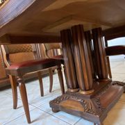 Marquetry and sculpture table