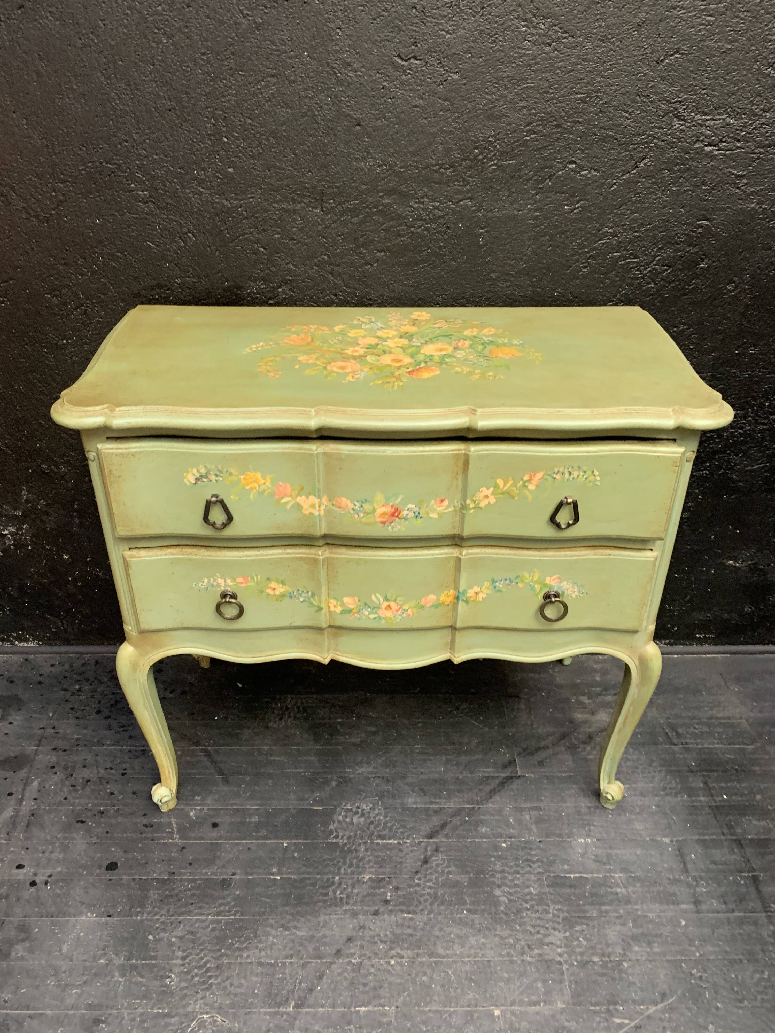 Dresser called "jumping" painted wood