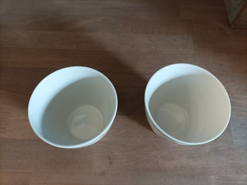 Pair of mugs Guen Gate with pink flowers