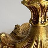 Chic bronze lamp with vintage gold patina
