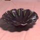 Vintage green and black glazed ceramic fruit cup