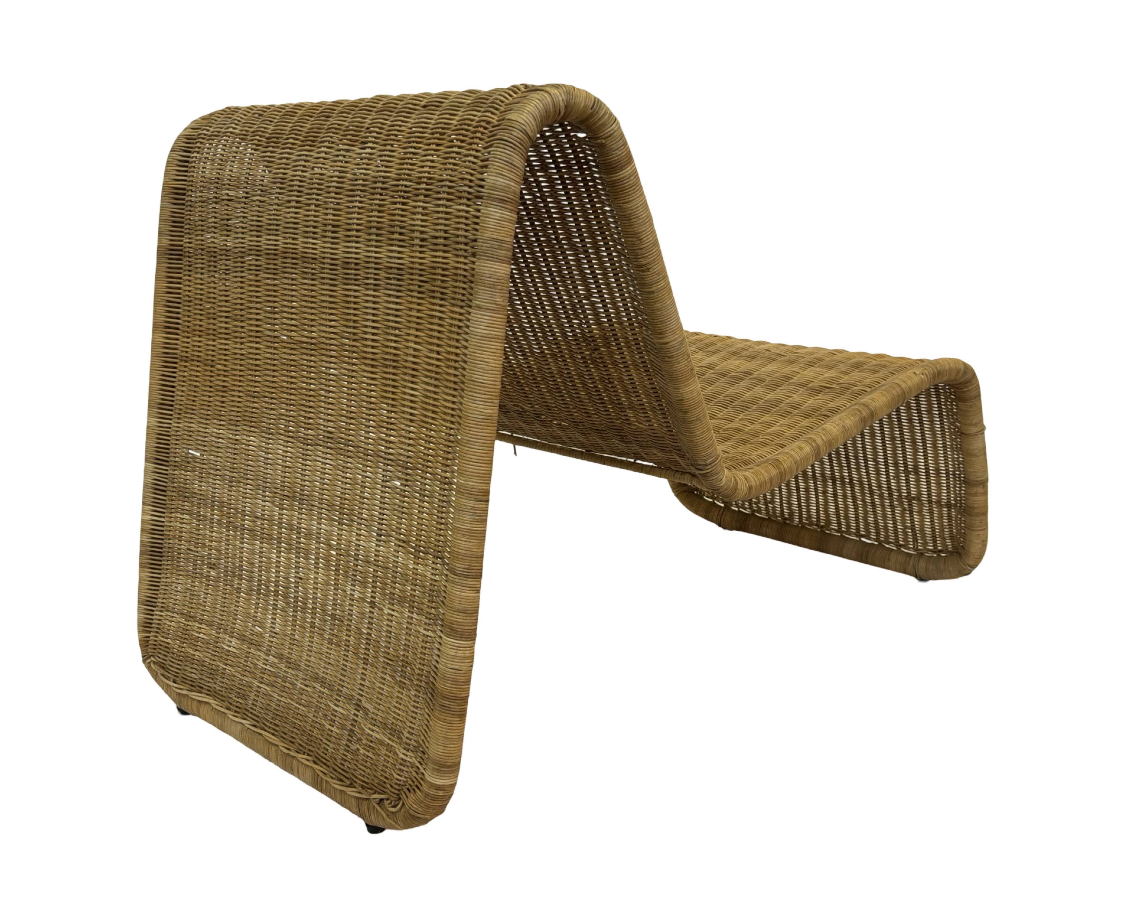 Vintage Ikea Hestra Wicker Lounge Chair 80's Design