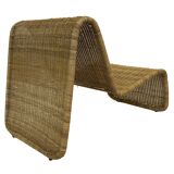 Vintage Ikea Hestra Wicker Lounge Chair 80's Design