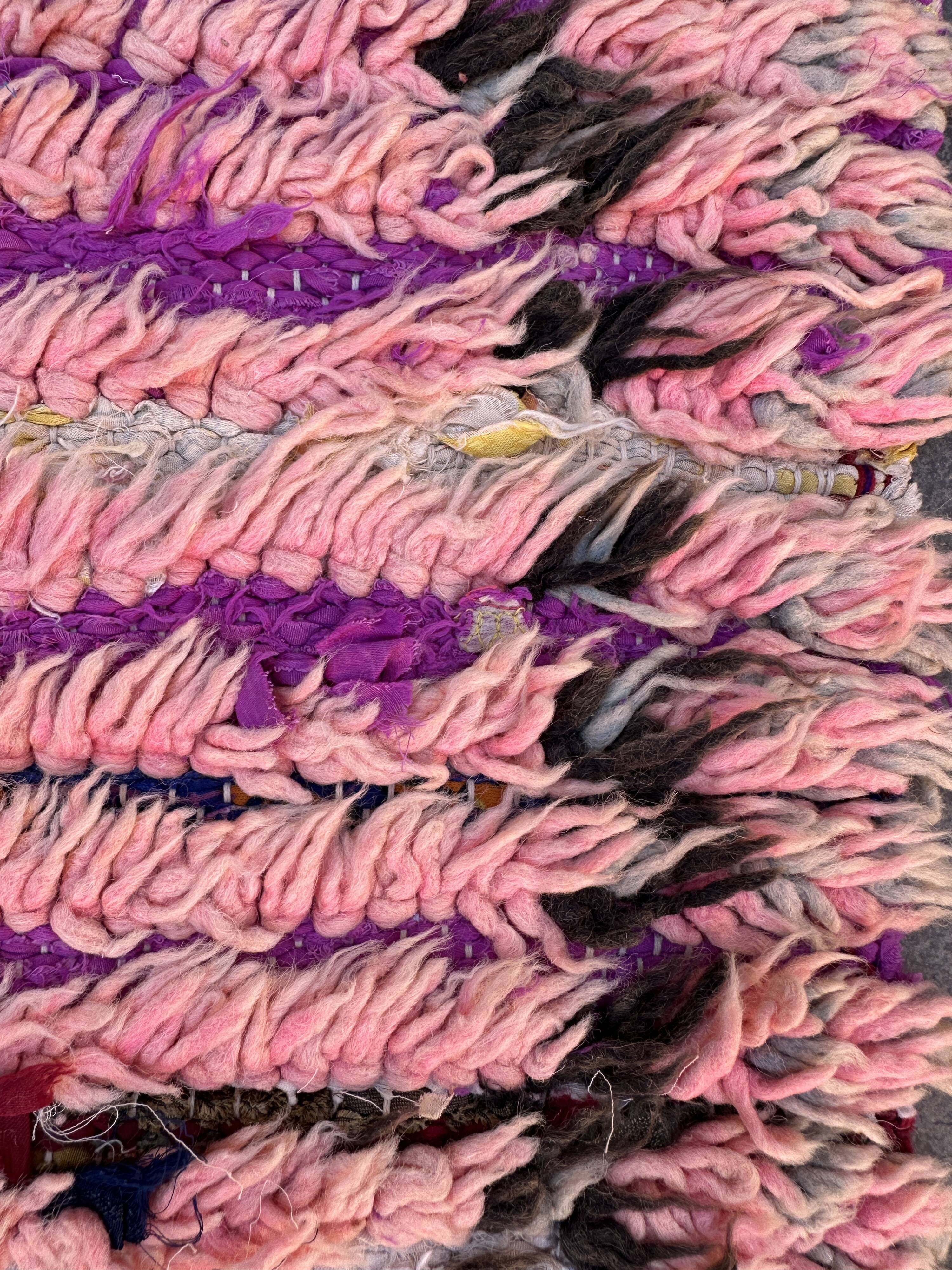 Pink Boujad Moroccan rug - 171 x 147 cm