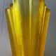 Art Deco star vase in yellow glass from the 1950s