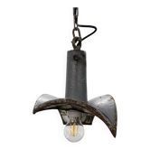 Nr. 2 Vintage industrial mirrored pendant light by Esla