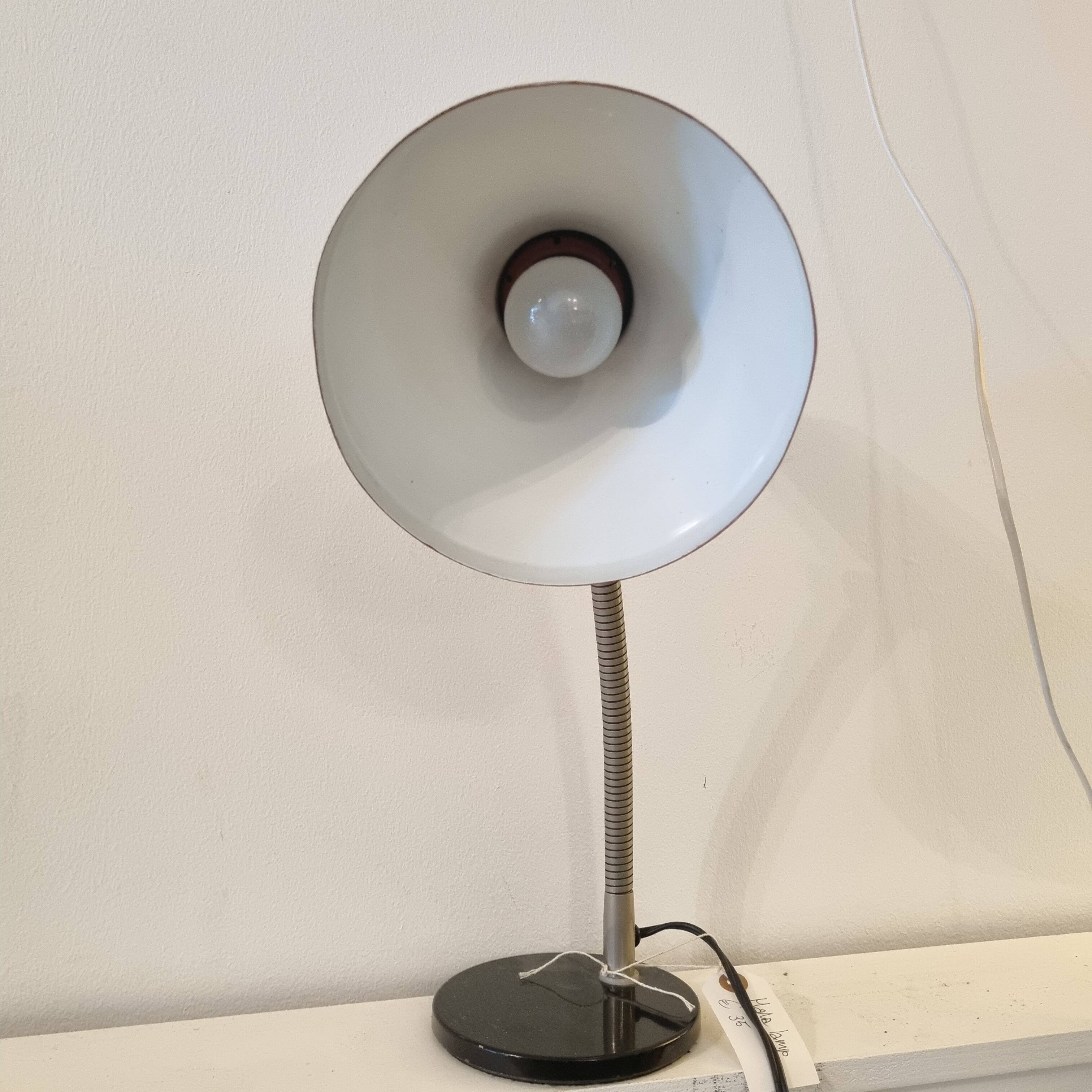 Vintage black and Red HALA desk lamp, 1950s