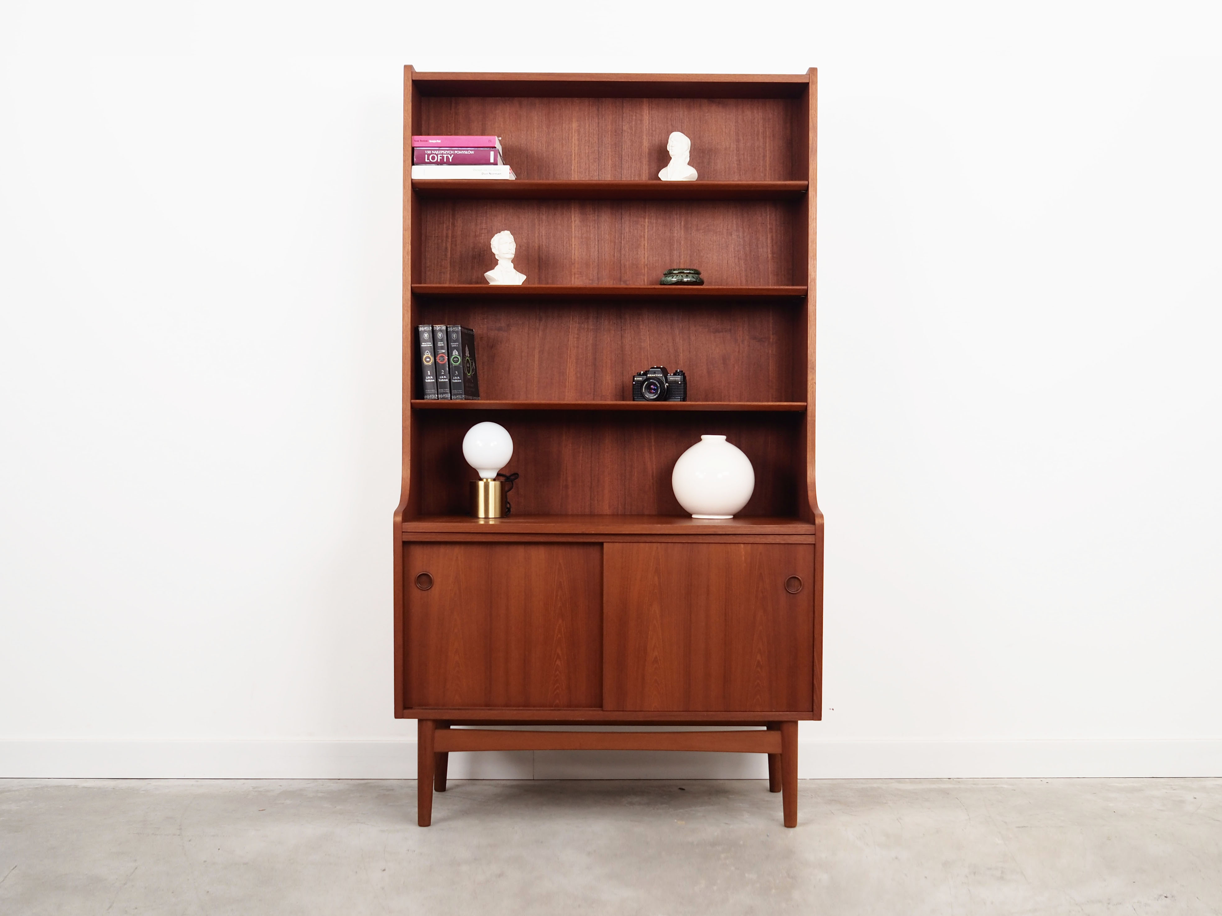 Teak bookcase, Danish design, 1960s, designer: Johannes Sorth, production: Bornholm