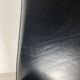 Post modern Memphis high back black leather stitched organic dining chairs, set of 6. Italy, 1980s