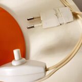 Vintage space age tafellamp uit de jaren 60 met lampenkap in glas