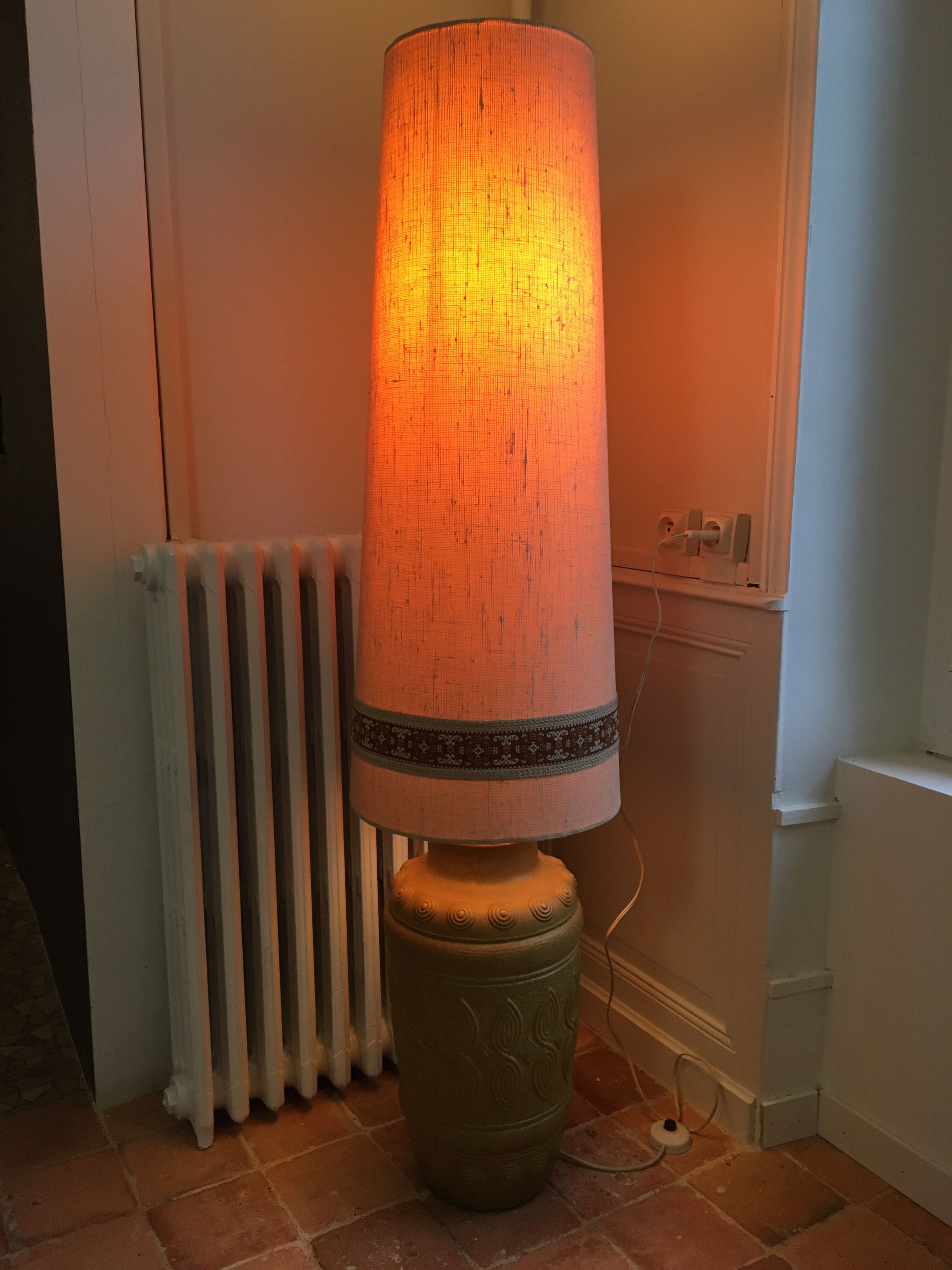 West Germany vintage ceramic floor lamp