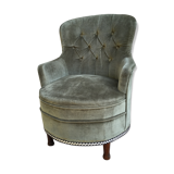 Velvet toad armchair