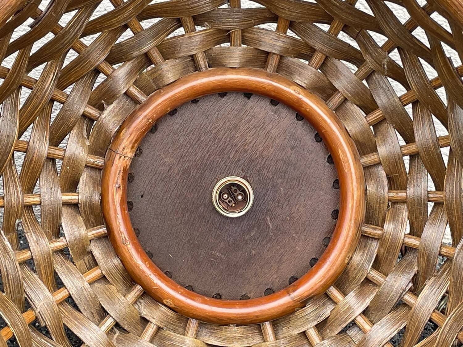 Pair of rattan ceiling lights