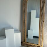 Rattan foot mirror with braces H:2m