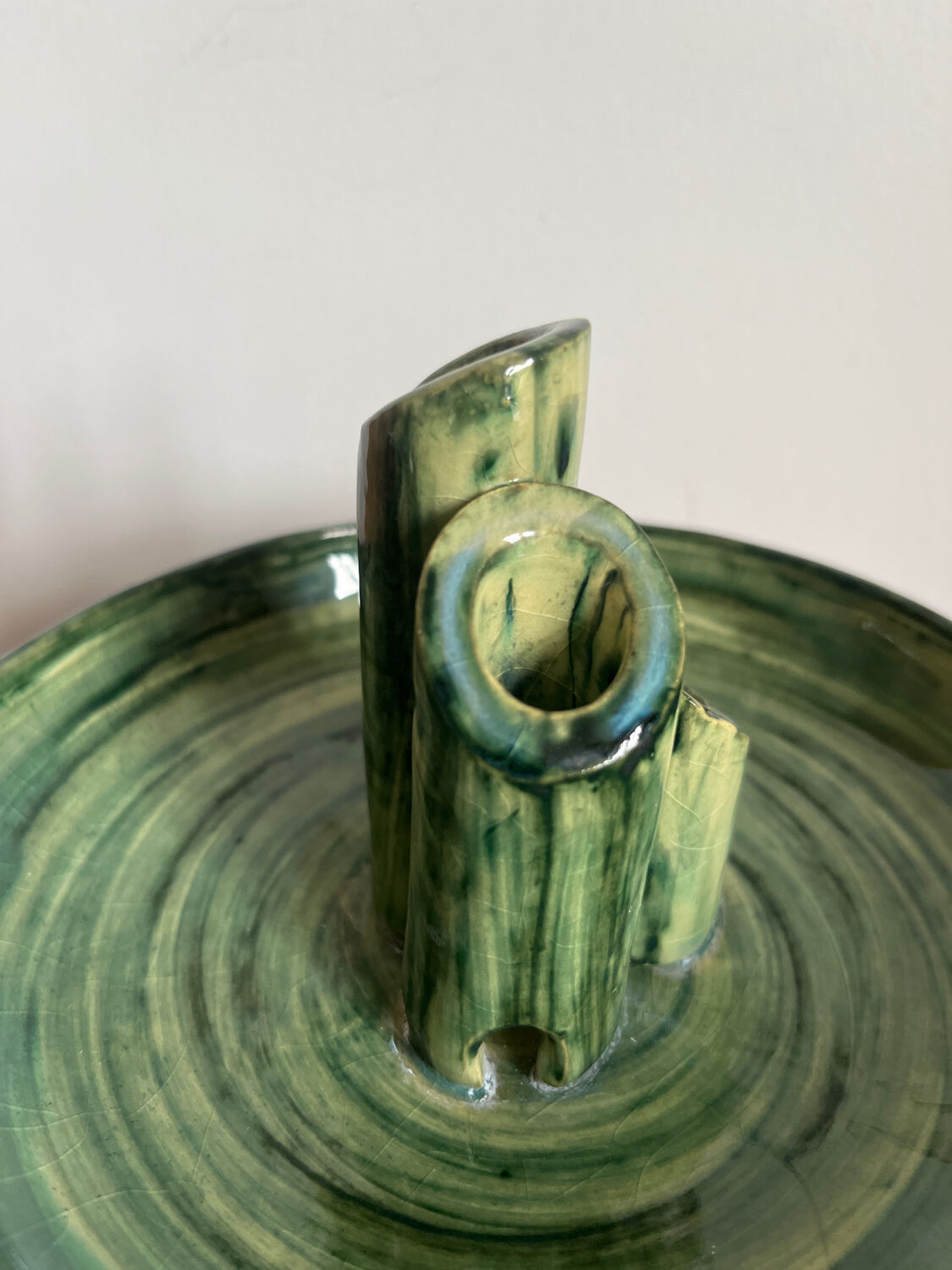 Cut ceramic vase