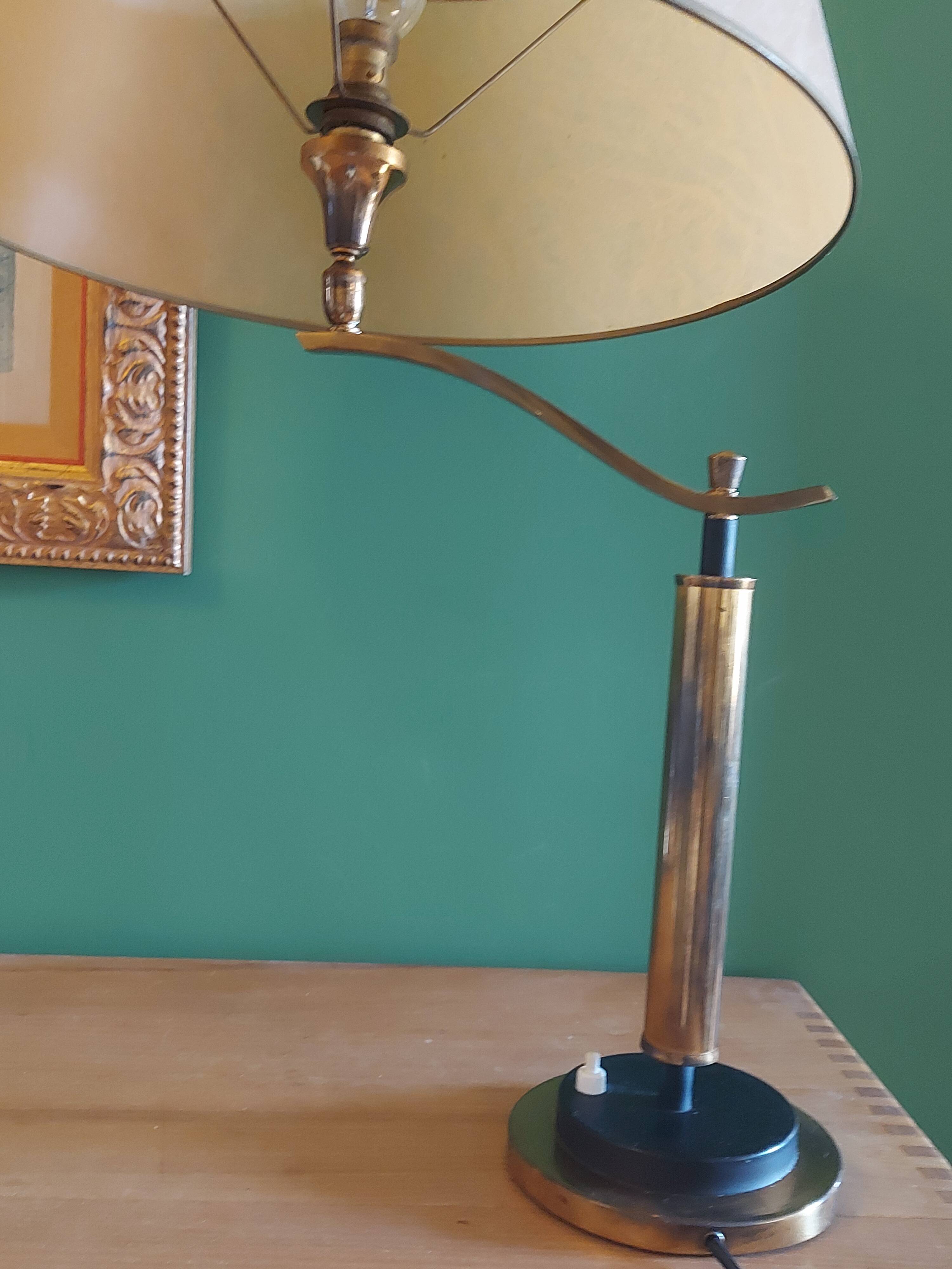 Brass lamp 30's Jules Leleu