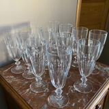 12 flûtes à champagne cristal