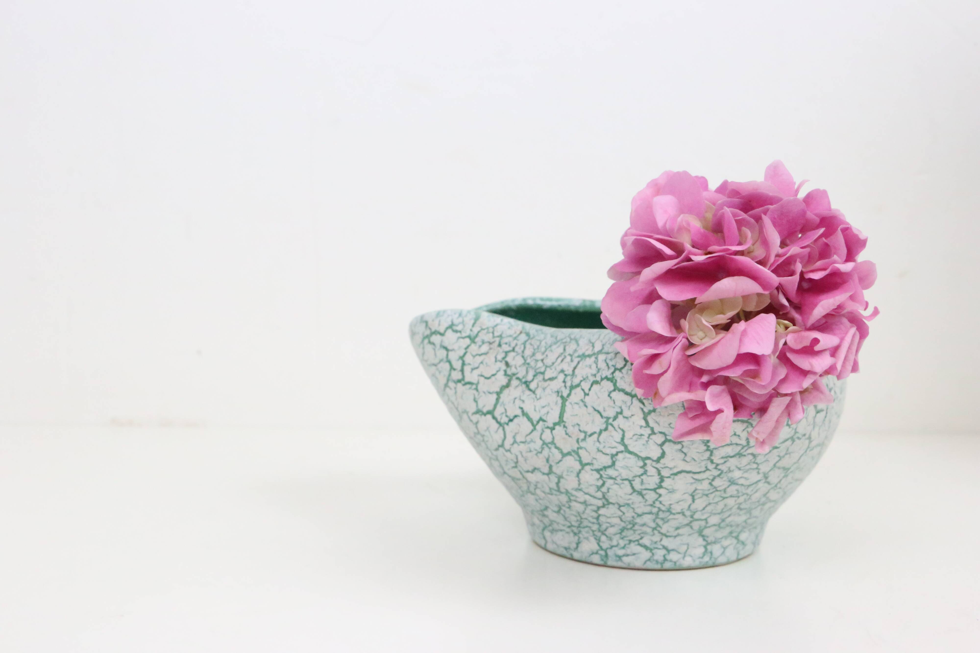Old ceramic pot cover, attributed to De Bruyn, vintage