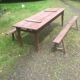 Table farm old spindle feet