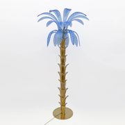 Lampadaire palmier en verre de Murano et laiton, style moderne du milieu du siècle