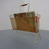 French metal magazine rack, 1960s