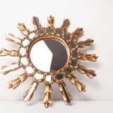Mirror wood golden sun 50 -  32x32cm
