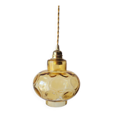 Faceted glass pendant light