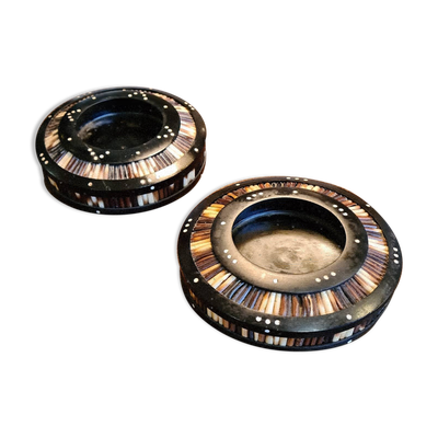 Paire de cendriers art deco