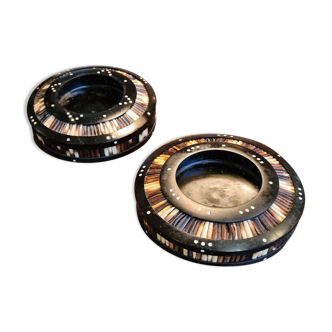 Pair of art deco ashtrays