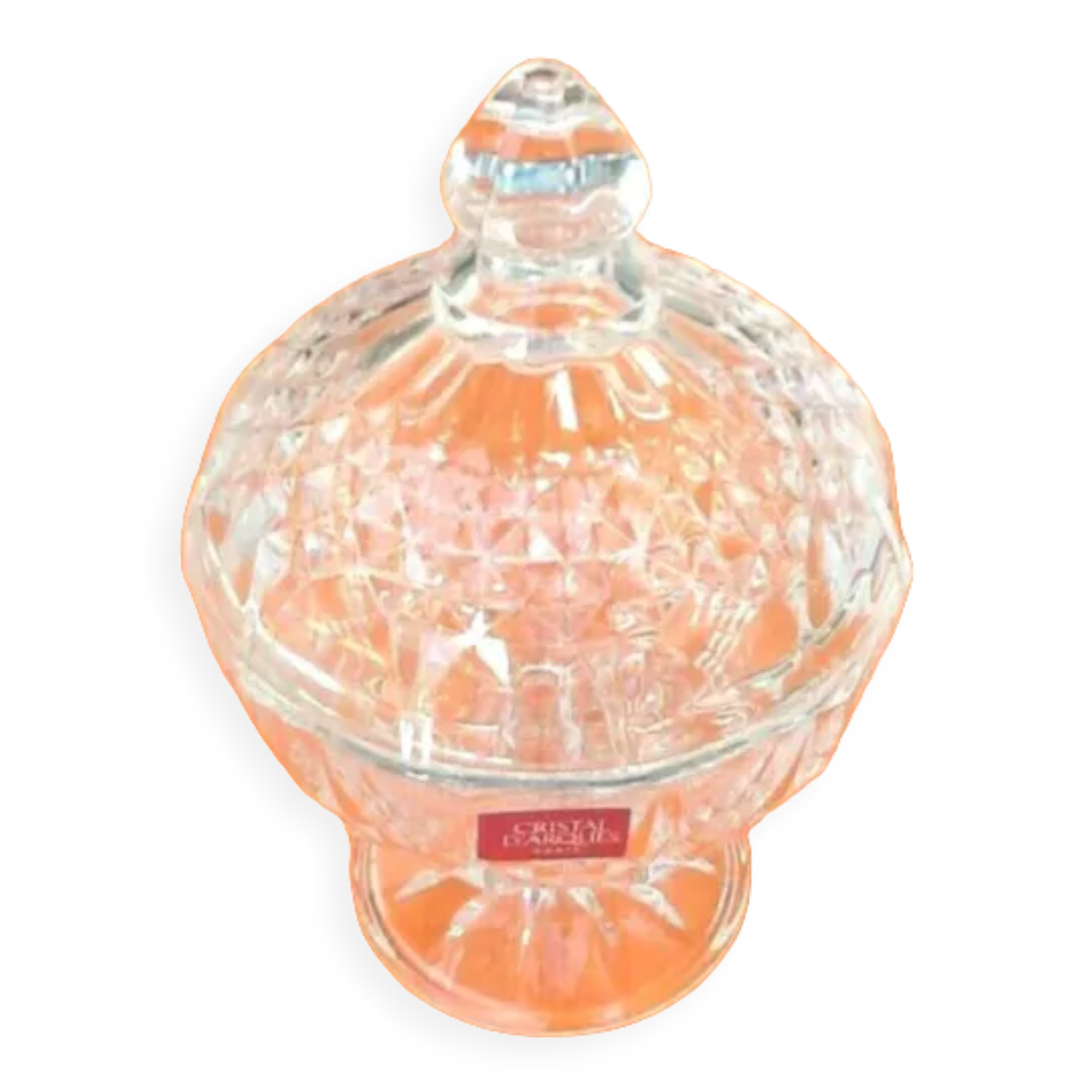 Crystal sugar bowl from Arques, Paris, 1970s