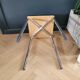 Tabouret vintage en skaï et chrome