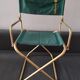 Lafuma foldable chair green vintage camping with armrest