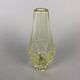 1960's citrine glass vase by miloslav klinger, zelezny brod glassworks