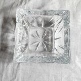 Chiseled crystal ashtray