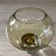 Vintage Krosno amber glass hanging bubble vase