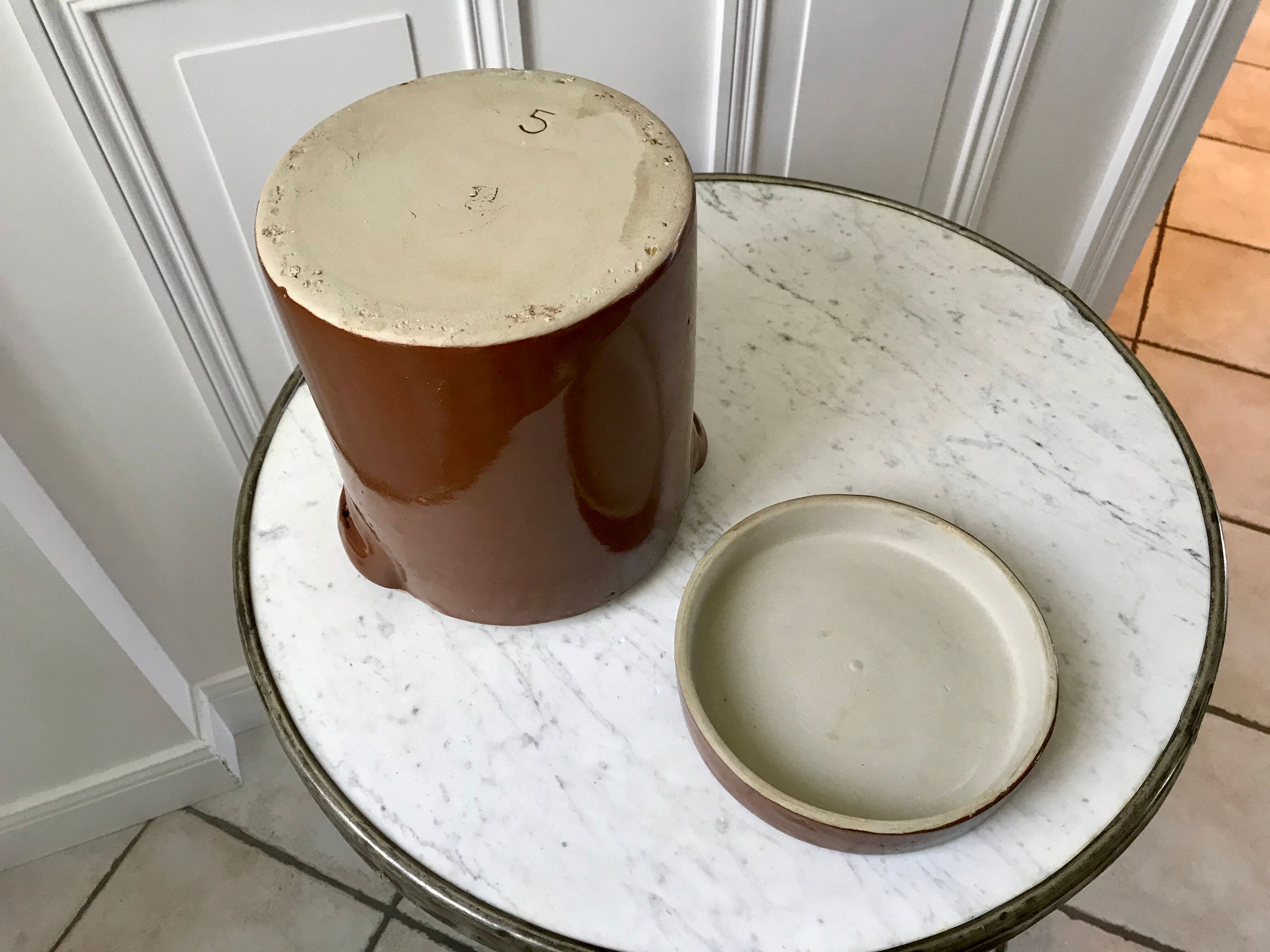 Saloir in glazed stoneware vintage 70s