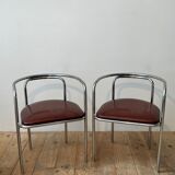 Chaises tubulaires chromées