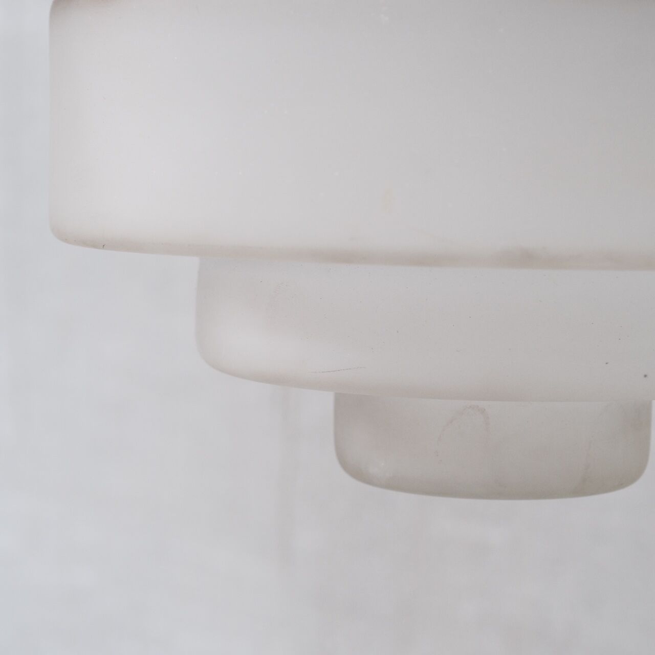 Antique two tone glass and copper pendant light