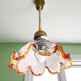 Large Murano glass retractable hanging lamp