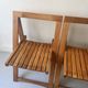 set of 4 italian wooden folding chairs by Aldo Jacober, design 1960 - 1970